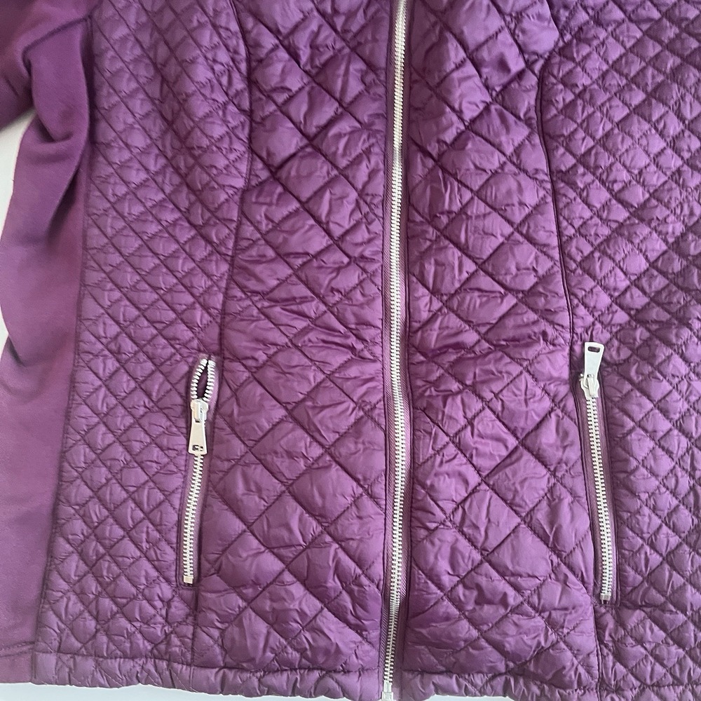 Baccini Women's Size 18/20 Purple Quilted Jacket Lightweight‎ Packable Pockets - Picture 6 of 9